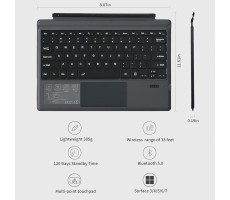 Keyboard For Surface | XK200 Bluetooth 5.0 [Black ] [ For Surface Pro 3,4,5,6,7  ]